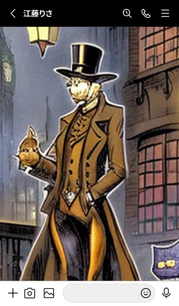 [LINE着せ替え] 猫紳士街#EZ011。の画像2