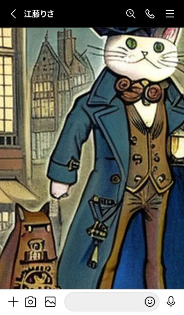[LINE着せ替え] 猫紳士街#EZ010。の画像2