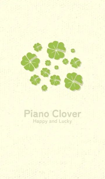 [LINE着せ替え] Piano clover リーフグリーンの画像1