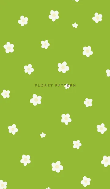 [LINE着せ替え] Floret Pattern - 05-03 グリーン Ver.iの画像1