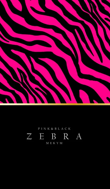 [LINE着せ替え] ZEBRA-PINK&BLACK 3の画像1