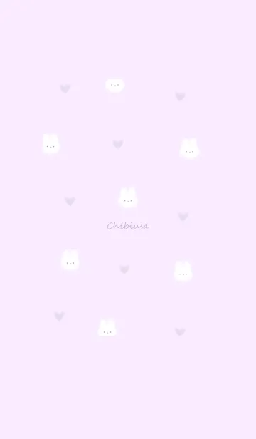 [LINE着せ替え] シンプルなチビうさ♡purple12_1の画像1