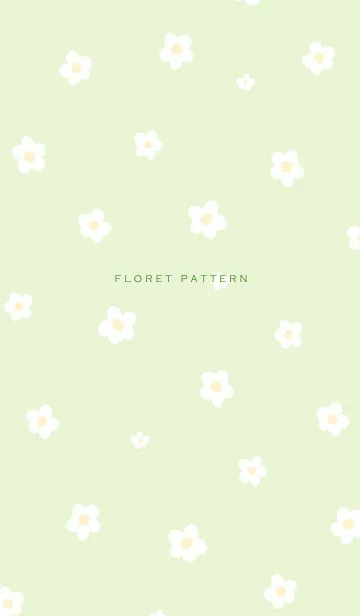 [LINE着せ替え] Floret Pattern - 05-04 グリーン 01の画像1