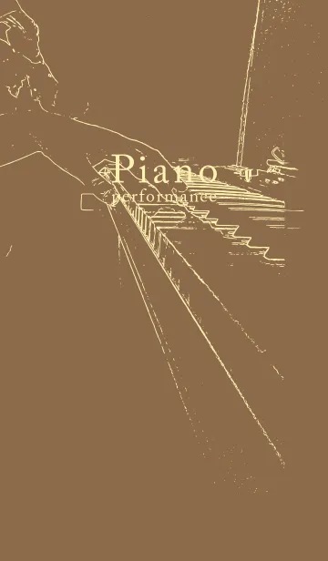 [LINE着せ替え] ピアノ演奏  ブリックレッドの画像1