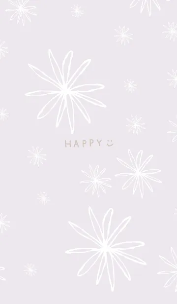 [LINE着せ替え] 白い線の花24の画像1