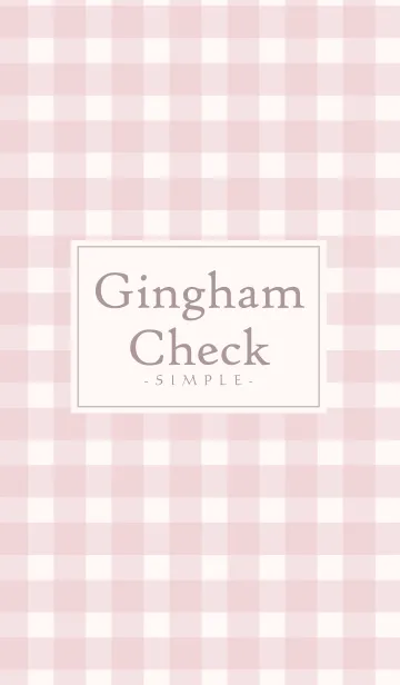 [LINE着せ替え] Gingham Check Natural Pink - SIMPLE 9の画像1