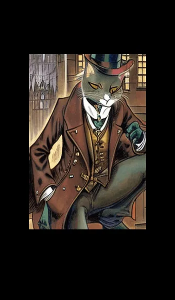 [LINE着せ替え] 猫紳士街_#EaA01。の画像1