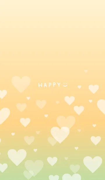 [LINE着せ替え] グラデーション ハート柄24の画像1