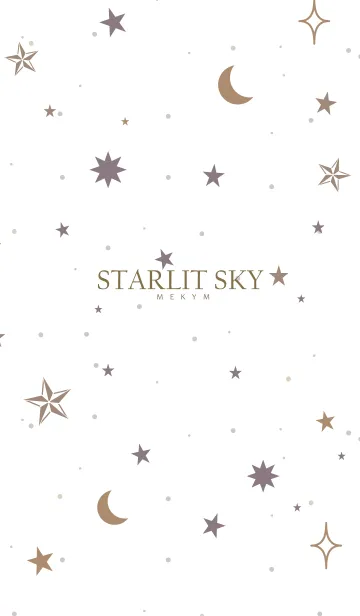 [LINE着せ替え] SIMPLE STARLIT SKY WHITE.MEKYM 18の画像1
