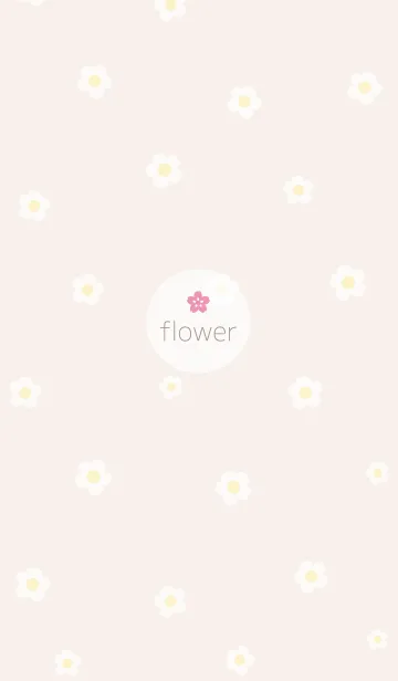[LINE着せ替え] お花<さくら>ベージュ.の画像1