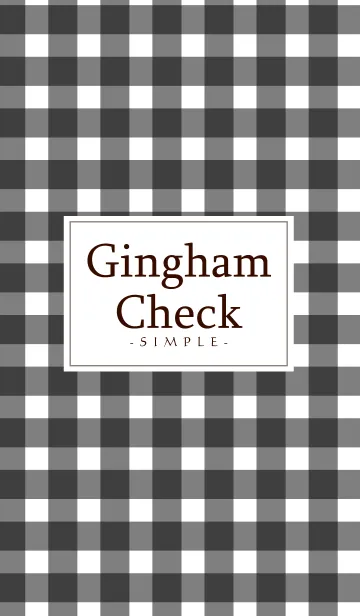 [LINE着せ替え] Gingham Check Black - SIMPLE 9の画像1