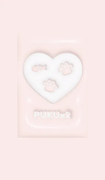 [LINE着せ替え] PUKUx2 (M) - ねこ - ピーチ ピンクの画像1