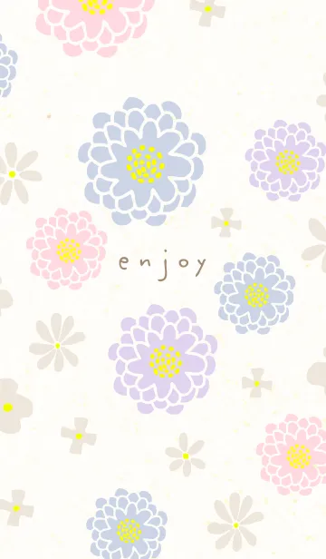 [LINE着せ替え] 和紙に花17の画像1