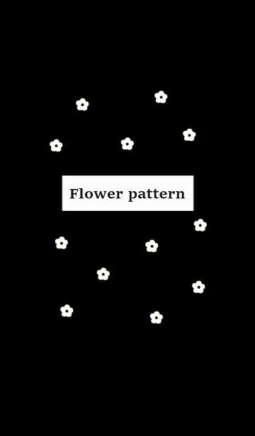 [LINE着せ替え] flower pattern (black)の画像1