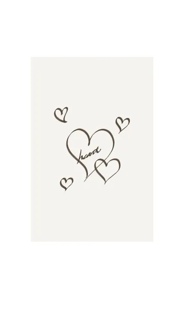 [LINE着せ替え] 大人の手描きハート -ライトブラウン- 3の画像1