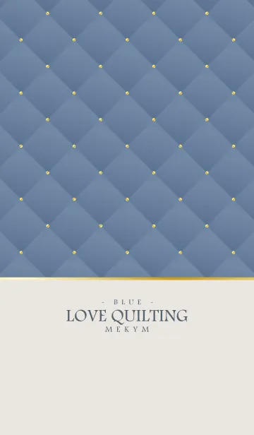 [LINE着せ替え] LOVE QUILTING - DUSKY BLUE 4の画像1
