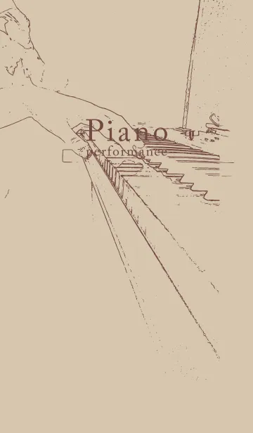 [LINE着せ替え] ピアノ演奏  亜麻色の画像1