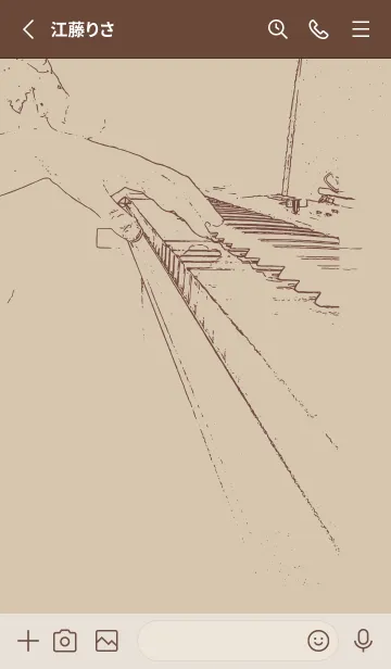 [LINE着せ替え] ピアノ演奏  亜麻色の画像2