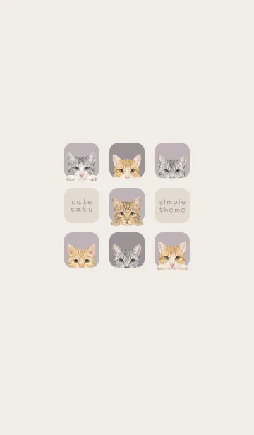 [LINE着せ替え] CATS - ミックス 03 - パープルグレーの画像1