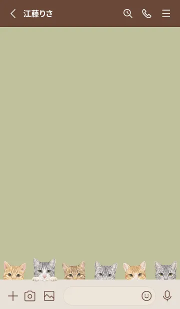 [LINE着せ替え] CATS - ミックス 03 - リーフグリーンの画像2