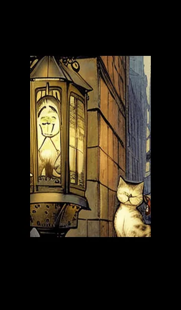 [LINE着せ替え] 猫紳士街_#EaA018。の画像1