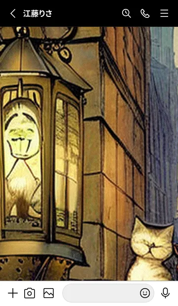 [LINE着せ替え] 猫紳士街_#EaA018。の画像2