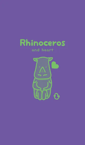 [LINE着せ替え] サイとハート 菫色の画像1