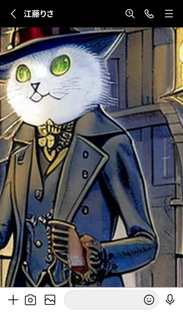 [LINE着せ替え] 猫紳士街_#EaA014。の画像2