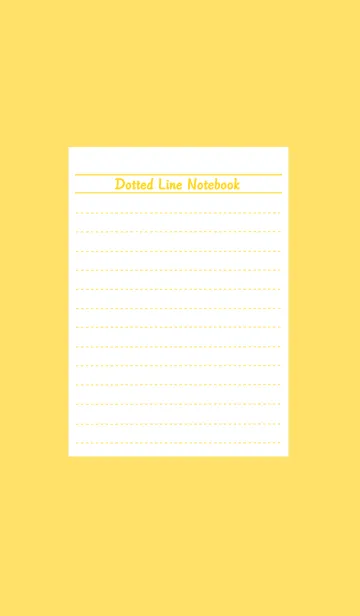 [LINE着せ替え] カラー点線ノート/イエローの画像1