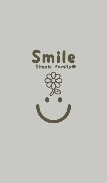 [LINE着せ替え] スマイル＆フラワー パールグレイの画像1