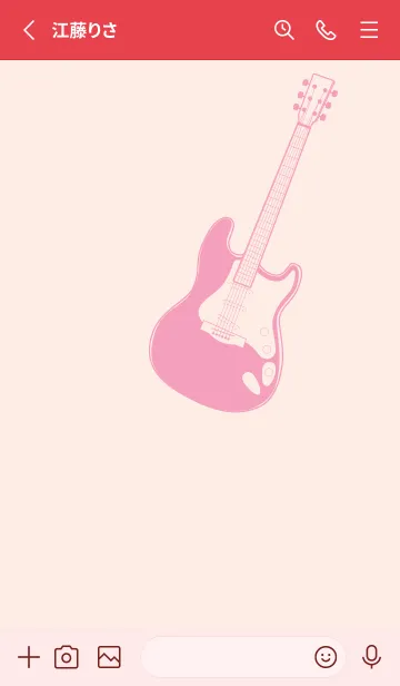 [LINE着せ替え] ELECTRIC GUITAR CLR ベビーピンクの画像2