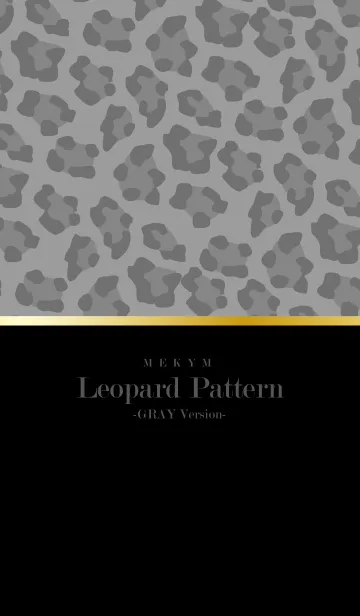 [LINE着せ替え] Leopard Pattern - BLACK GRAY 12の画像1