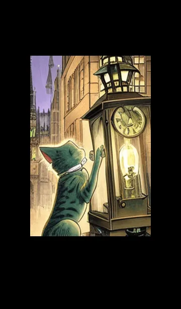 [LINE着せ替え] 猫紳士街_#EaA08。の画像1