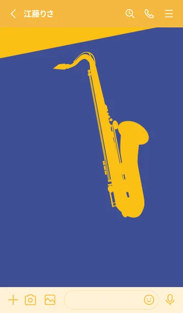 [LINE着せ替え] Saxophone CLR コーンフラワーブルーの画像2