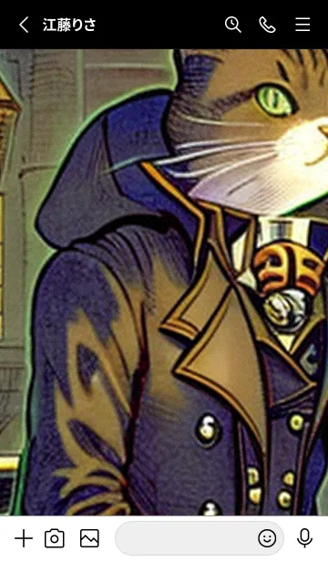 [LINE着せ替え] 猫紳士街_#EaA029。の画像2