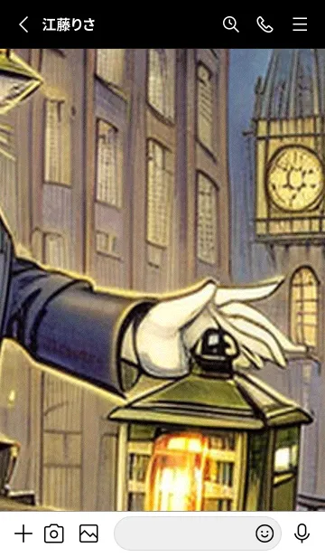 [LINE着せ替え] 猫紳士街_#EaA028。の画像2