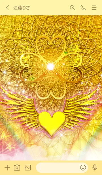 [LINE着せ替え] 恋愛運♡運気上昇ハートGOLD曼荼羅の画像2