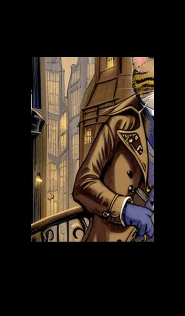 [LINE着せ替え] 猫紳士街_#EaC122。の画像1