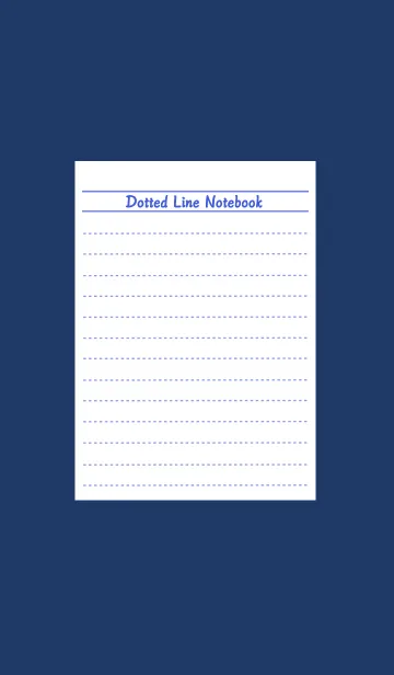 [LINE着せ替え] カラー点線ノート/ネイビーブルーの画像1