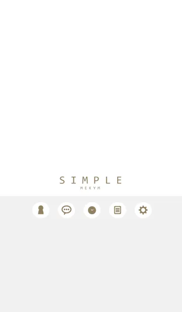[LINE着せ替え] SIMPLE ICON-WHITE 22の画像1