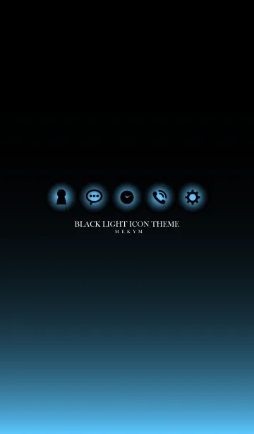 BLACK LIGHT ICON THEME.MEKYM 17の着せ替えメイン画像