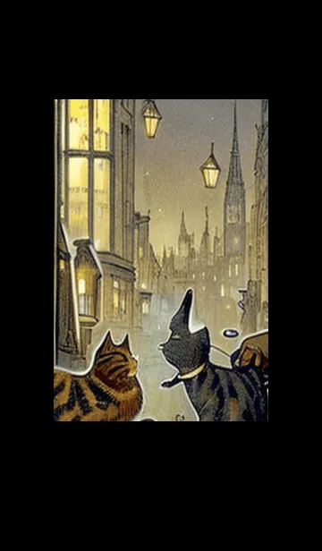 [LINE着せ替え] 猫紳士街_#EaC116。の画像1