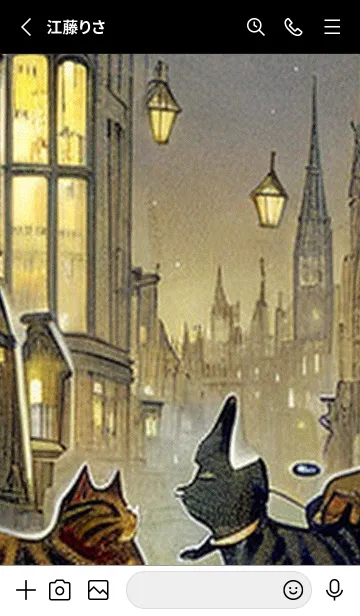 [LINE着せ替え] 猫紳士街_#EaC116。の画像2