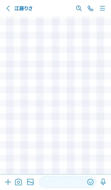 [LINE着せ替え] 大人のシンプルハート (check blue)の画像2