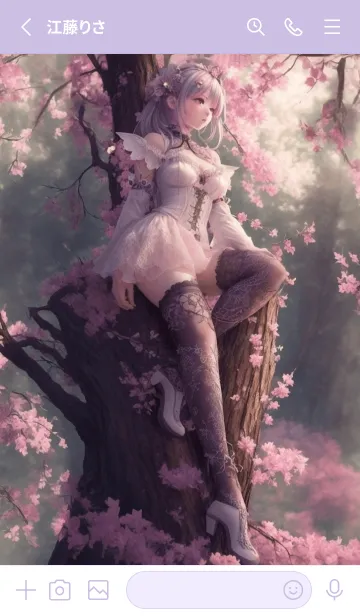 [LINE着せ替え] 桜の森のミスエルフの画像2