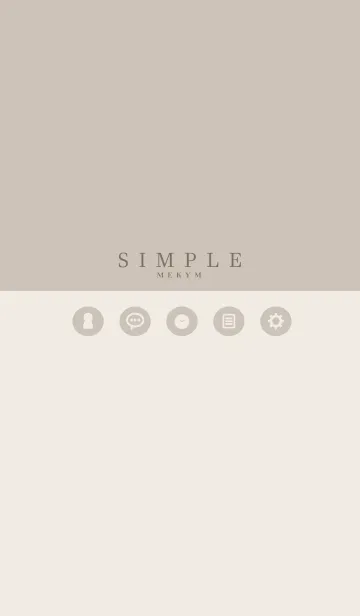 [LINE着せ替え] SIMPLE ICON BROWN - MEKYM 7の画像1