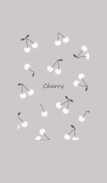 [LINE着せ替え] ふわふわチェリー♡Greige02_1の画像1