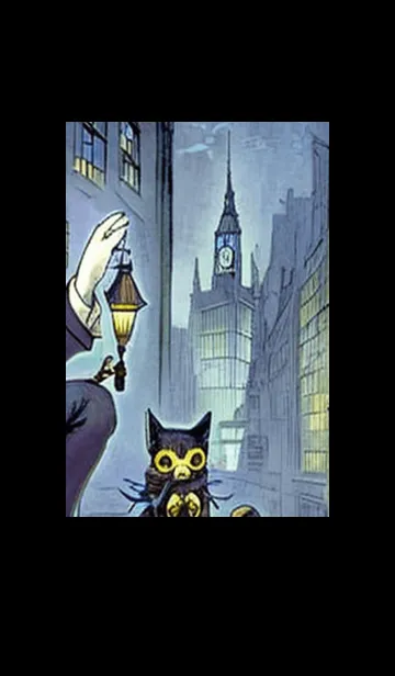 [LINE着せ替え] 猫紳士街_#EaC15。の画像1