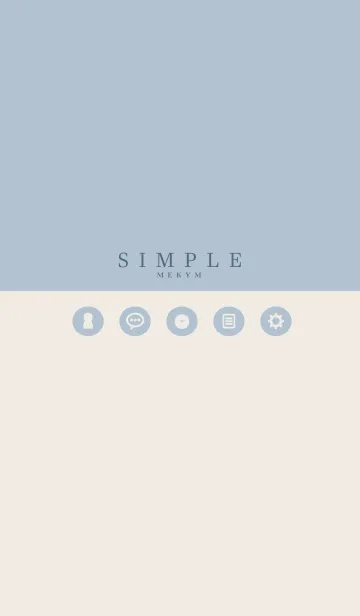 [LINE着せ替え] SIMPLE ICON BLUE - MEKYM 10の画像1