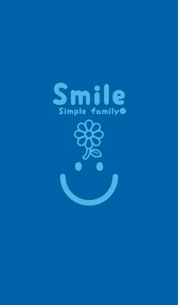 [LINE着せ替え] スマイル＆フラワー シアンブルーの画像1